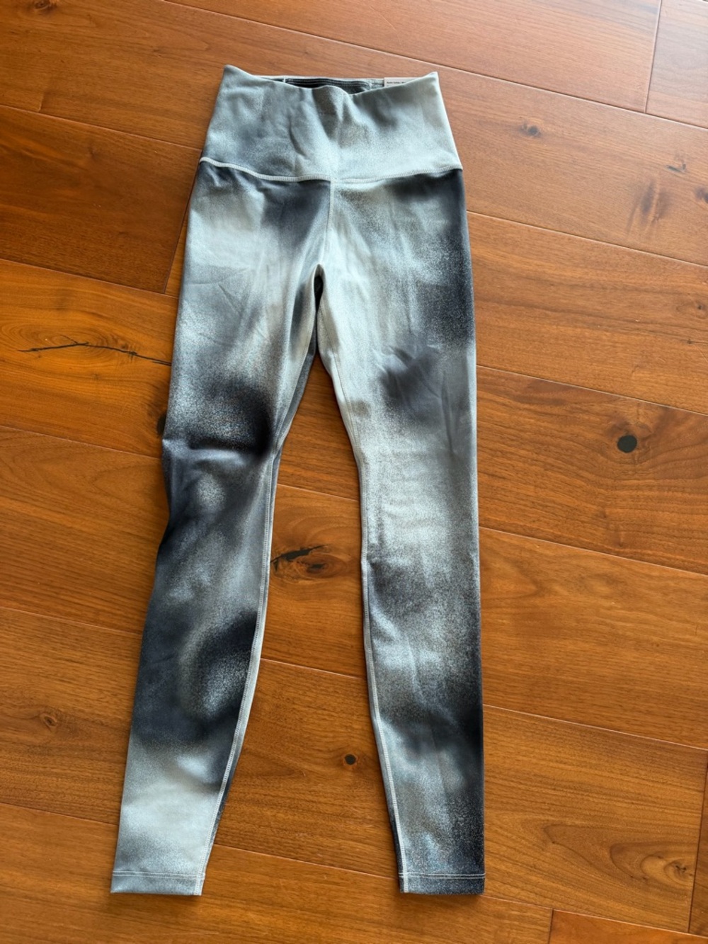 Nike Gray Full-Length High-Rise Leggings with White Swoosh